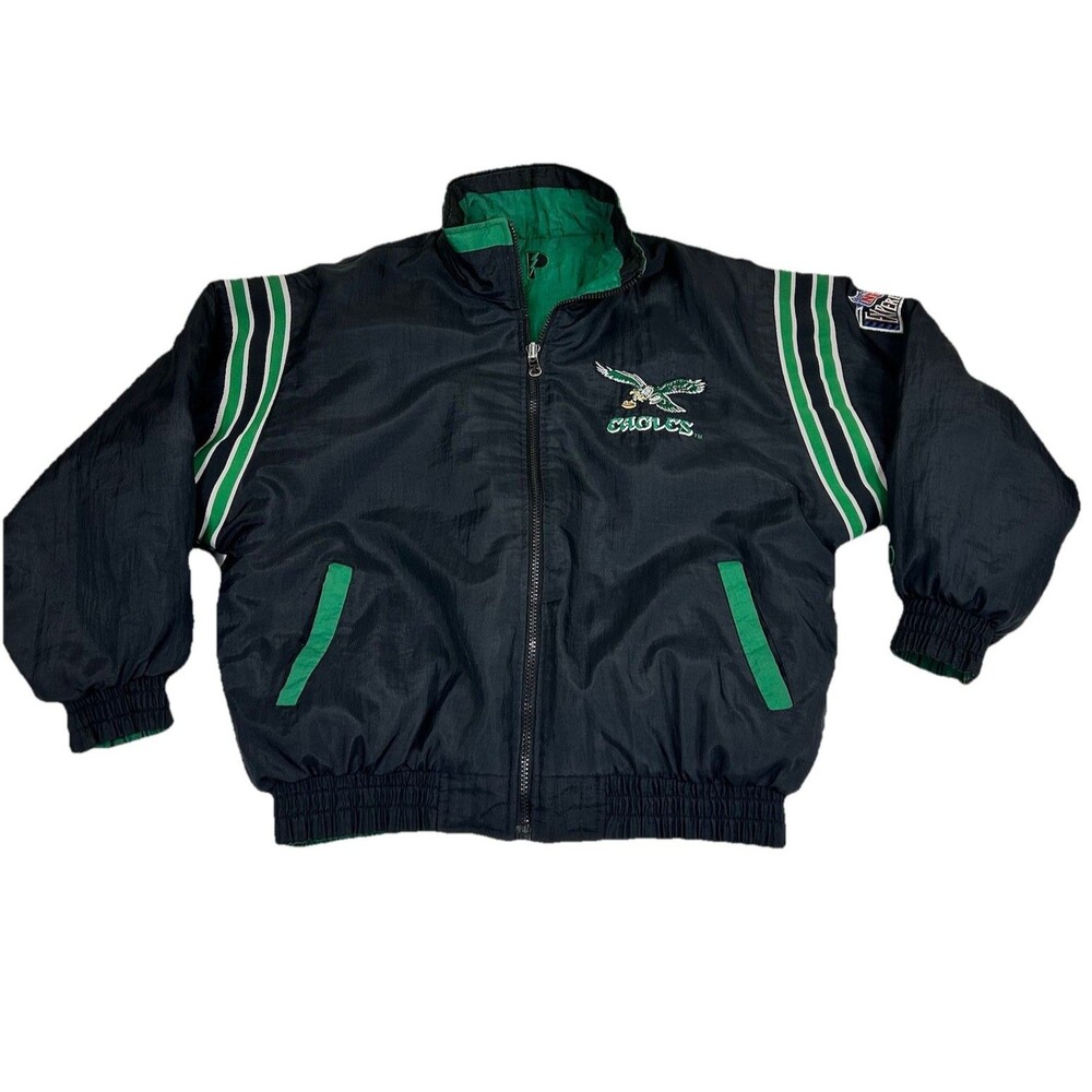 Vintage Philadelphia Eagles Jacket XL Pro Player Kelly Green 90s Foot Locker